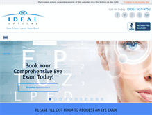 Tablet Screenshot of idealoptical.com